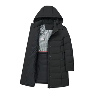 Giacca Lunga Imbottita da Donna in Offerta, Nera 5-in-1 con Collo Alto, Tessuto Channel Leggero, Impermeabile e Antivento, Cappotto Invernale - Product Image 2