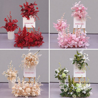 Floson En gros Centre de table floral artificiel rose pour mariage, Décoration de chemin de table, Fournitures pour événements de mariage