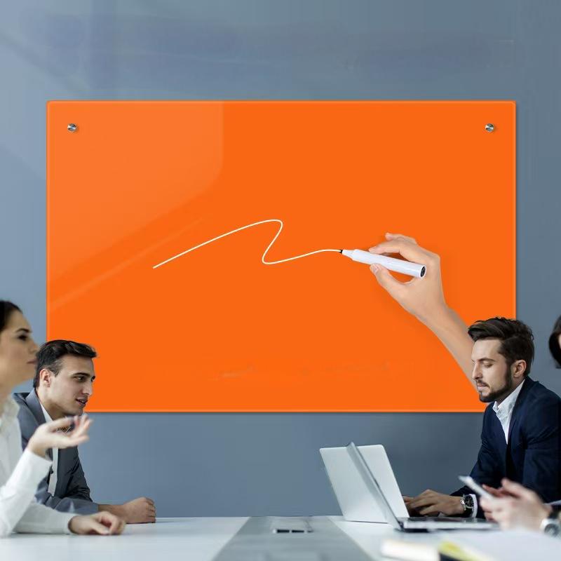 Wholesale Customized Magnetic White Board Custom Zinc Plate Coated Standard Size 4mm Tempered Glass Whiteboard