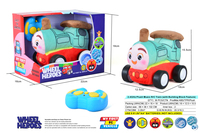 Voiture télécommandée en tissu lavable 2,4 GHz personnalisable pour enfants, avec musique, en forme de jouet en peluche et de blocs de construction DIY, pour la création de leur première peluche.