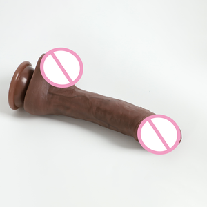 GF Brown dildo realistici con ventosa pene in Silicone morbido per il gioco anale del punto G vaginale dildo di colore scuro giocattoli del sesso per le donne - Product Image 3