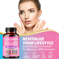 Supplément de collagène hyaluronique à la biotine et à la kératine OEM pour femmes Dosage en comprimés de capsules de complément alimentaire