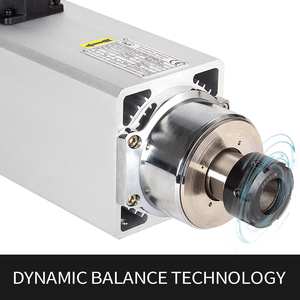 Motor de Husillo Cuadrado Refrigerado por Aire Zhong Hua Jiang de 5KW, 4 Rodamientos Cerámicos ER32, Motor de Husillo CNC para Máquina Router CNC - Product Image 5