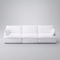 Canapé modulaire 3 pièces haut de gamme moderne de luxe avec accoudoirs à rail, sur mesure OEM/ODM, pour salon et usage commercial