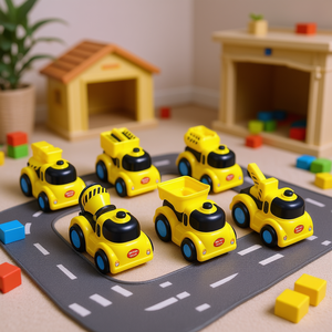 Collection de mini voitures de dessin animé pour enfants, ensemble de jeu d'aventure sur route et de garage - Product Image 2