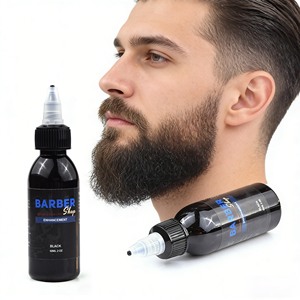 Inchiostro per Aerografo da Barbiere con Colori Nero e Marrone, Capacità 100/60 mL, Miglioramento Colore e Tinta per Capelli per Uomo, Linea del Capello e Tatuaggio Cosmetico - Product Image 5