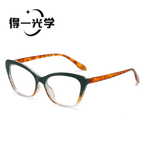 Lunettes de vue œil de chat, verres PC bicolores, anti-lumière bleue, unisexe, monture moyenne - Product Image 4