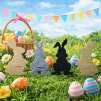 Porte-serviettes lapin en feutre pour Pâques, jolie décoration de table, anneau de serviette pour fête de Pâques, décoration de maison pour les vacances de printemps