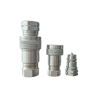 Vanne hydraulique auto-scellante haute pression Naiwo ISO7241-A 1 pouce BSP, raccord rapide, connecteur plaqué zinc (acier)
