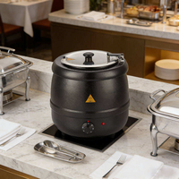 Réchaud à soupe électrique à température réglable de qualité supérieure, en acier inoxydable, à double paroi isolée, pour service de buffet de restaurant