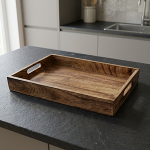 Couleur Bois naturel Lisse Surface Dessert Servant De Plateau En Bois - Product Image 2