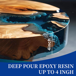 Yüksek şeffaflık derin dökün temizle 3:1 2 bileşen sıvı a B tutkal epoksi reçine nehir masa için - Product Image 6