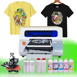 Impresora automática de tamaño A3 DTG, máquina de impresión de camisetas 3D, impresora A3 DTG, Impresión textil de tela para prendas de vestir