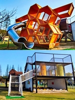 Équipement de jeu en filet arc-en-ciel pour enfants en plein air, fabricant de structures de jeux pour parcs d'attractions