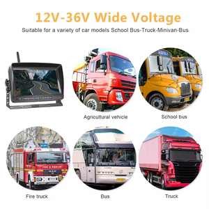 7 inch không dây AHD Rear View sao lưu hệ thống camera với không thấm nước Night Vision Monitor cho Heavy Duty Xe Tải xe buýt và Trailer - Product Image 2