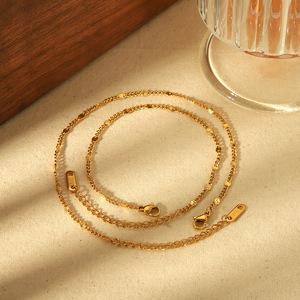 Stainless Steel Round <b>Anklet</b> Women's Jewelry Gift Fashion Simple Design 18K <b>Gold</b> Plated Geometric Style TA8030TB5076 - Product Image 1