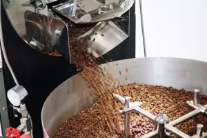 전산화된 전기 공구 가정 santoker 장비 덕트 작업대 30 에서 60 kg 분쇄기 맷돌로 갈기를 가진 커피 로스터의 수용량