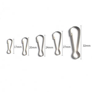 304 fermaglio a molla a prova di ruggine in acciaio inossidabile con fermaglio a molla per portachiavi con carta d'identità componenti della borsa per gioielli - Product Image 3