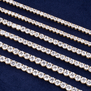 18K 골드 랩 그로운 다이아몬드 테니스 팔찌 IGI 인증 VVS CVD HPHT 2mm 3mm 4mm 5mm 체인 쥬얼리 여성 및 남성용 - Product Image 6