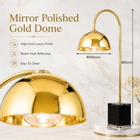 Vente directe d'usine XINGPAI lampe chauffante infrarouge portable lampe chauffante en or de luxe pour buffet