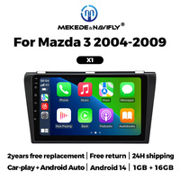 Navifly écran tactile de navigation de voiture intégré Car-play Auto Android Car Stereo X1 X2 pour Mazda 3 04-09 Support BT DSP GPS WIFI