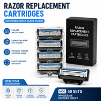 Têtes de rasoir personnalisées avec logo, lames à 5 couches, cartouches de rasage compatibles, recharges OEM ODM, fabricant, vente en gros