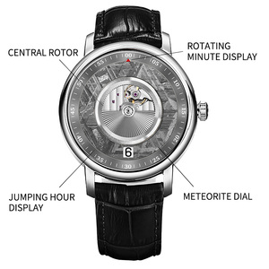 Relojes Automáticos Mecánicos Miyota 6T15 con Hora Saltante, Esfera de Meteorito, Bajo MOQ, Personalización de LOGO y Diseño, Fábrica de Relojes de Pulsera OEM - Product Image 4