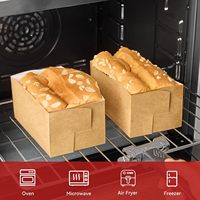 Plateaux à pain jetables en papier kraft brun boîte à emporter pain boulangerie emballage alimentaire pour restaurants, traiteur et fête