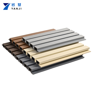 Revêtement mural extérieur <span class=keywords><strong>en</strong></span> composite <span class=keywords><strong>bois</strong></span>-plastique WPC et panneau mural décoratif WPC pour plafond, à rainures - Product Image 1