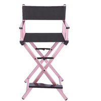Chaise pliable portative professionnelle en métal pour une utilisation intérieure et extérieure meubles de camping de directeur d'artiste de beauté pour le salon