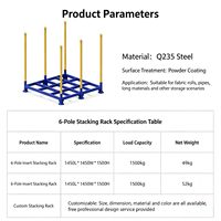 Palette détachable en acier résistante, support empilable de stockage d'insertion de tuyau, personnalisable