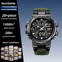 Montre électronique numérique SKMEI 2500, décontractée, étanche 5 bars, sportive, mode, affichage LED multifonction, montres pour hommes, Reloj Hombre