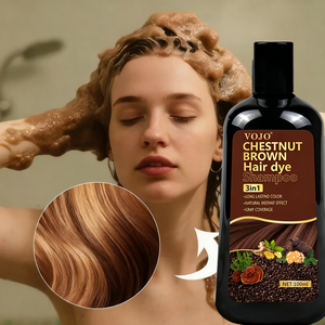 Tinte para el Cabello Castaño Oscuro VOJO en Champú de 100 ml, Sin Amoníaco, con Extracto Herbal, Larga Duración, Cobertura de Canas, Venta al Por Mayor, OEM, Marca Privada - Product Image 3