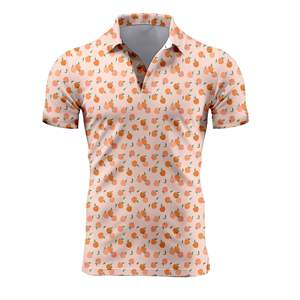 Polo de golf pour homme à manches courtes, respirant, anti-froissement, imprimé, avec broderie de logo personnalisée, 88% polyester, 12% élasthanne - Product Image 5