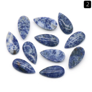 15x30mm 눈물방울 모양 원석 카보숑 플랫백 마노 카보숑 스톤, 목걸이 쥬얼리 제작 DIY용 - Product Image 6
