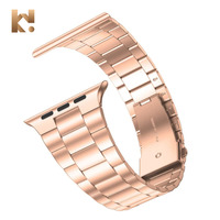 Bracelet en acier inoxydable Keepwin pour Apple Watch, bracelet en métal à trois maillons de 41mm et 49mm, pour IWatch 10 9 8 7 6 ultra 2 Band
