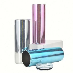 Gobelet isotherme en acier inoxydable de 600 ml (20 oz) à paillettes scintillantes, couleurs mélangées, pour sublimation, vente en gros - Product Image 3