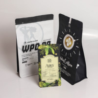 Sachets de café filtre personnalisés imprimés, finition mate, en Mylar, étanches à l'humidité, à trois soudures latérales, avec fermeture Ziplock, pour le dressage des animaux de compagnie