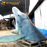 Tête de dinosaure Kronosaurus animatronique MYDINO CAD0101 pour décoration murale
