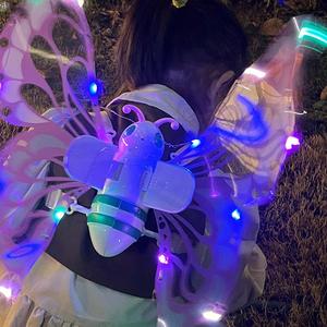 Alas de Elfo Luminosas con Música, Juego de Disfraces de Princesa para Niñas, Decoración para Fiestas, Alas de Ángel de Mariposa - Product Image 3