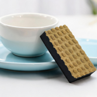 Éponge rectangulaire légère avec tampon à récurer anti-rayures pour le nettoyage du verre et de la porcelaine