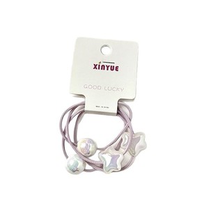 Élastiques à cheveux Xinyue avec perles et breloques étoiles, doux et élastiques pour un usage quotidien - Product Image 5