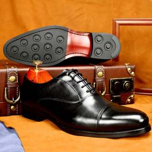 1 1 chaussures d'affaires décontractées en cuir pour hommes couche de tête en cuir de vachette chaussures d'affaires formelles pointues britanniques pour hommes - Product Image 3