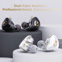 Écouteurs filaires QKZ AK9 PRO 3,5 mm avec transducteur dynamique, moniteur de basses HIFI, casque intra-auriculaire avec micro et commande filaire pour le jeu, le sport et la musique
