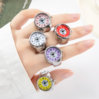Cadeau de mode Minimaliste Y2K Montre Numérique Anneau Quartz Doigt Montre Anneau