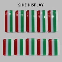 Ubin Mahjong Amerika Modern Berukir 160PCS Mewah 4-Lapisan 32mm Set Akrilik Merah Hijau Poker Portabel Tahan Lama Pengiriman Gudang