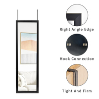 Corps pleine longueur Grand Long Dressing sur la porte Pleine longueur Porte accroché miroir mural suspendu Espejos avec crochets