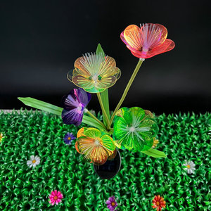 Lumière LED solaire en forme de fleur de prunier à 5 têtes, colorée, pour la décoration de jardin et de pelouse, éclairage extérieur - Product Image 5