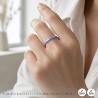 Bague en céramique facettée lavande 6 mm, dureté 9 Mohs, ajustement confortable, anti-ternissement, luxe, en stock