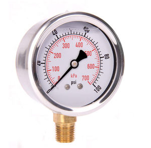 Alta Qualidade 2.5 Polegada <span class=keywords><strong>SS</strong></span> 304 Dial Manômetro Hidráulico 63 MM 63mm Aço Carbono Encaixe Hidráulico com Garantia de 1 Ano - Product Image 2